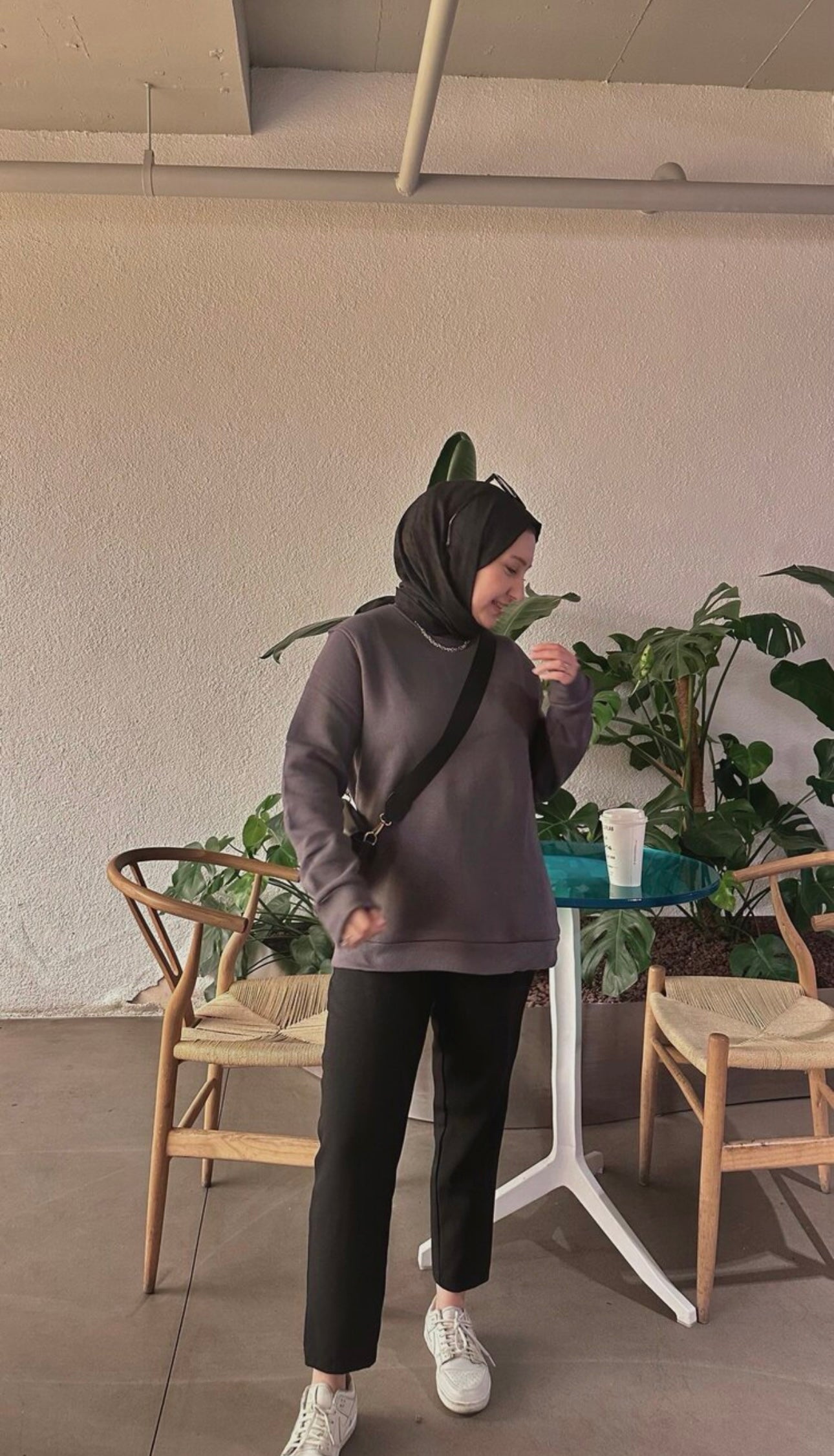 Şardonlu Sweat Antrasit
