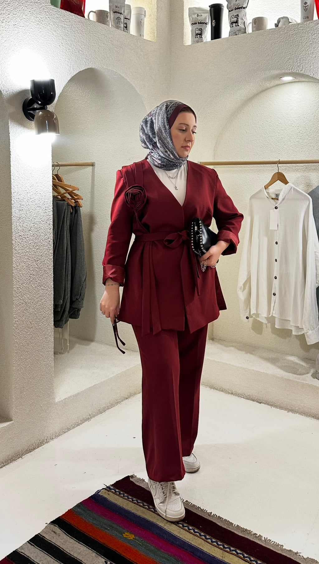 Güllü Bordo Takım