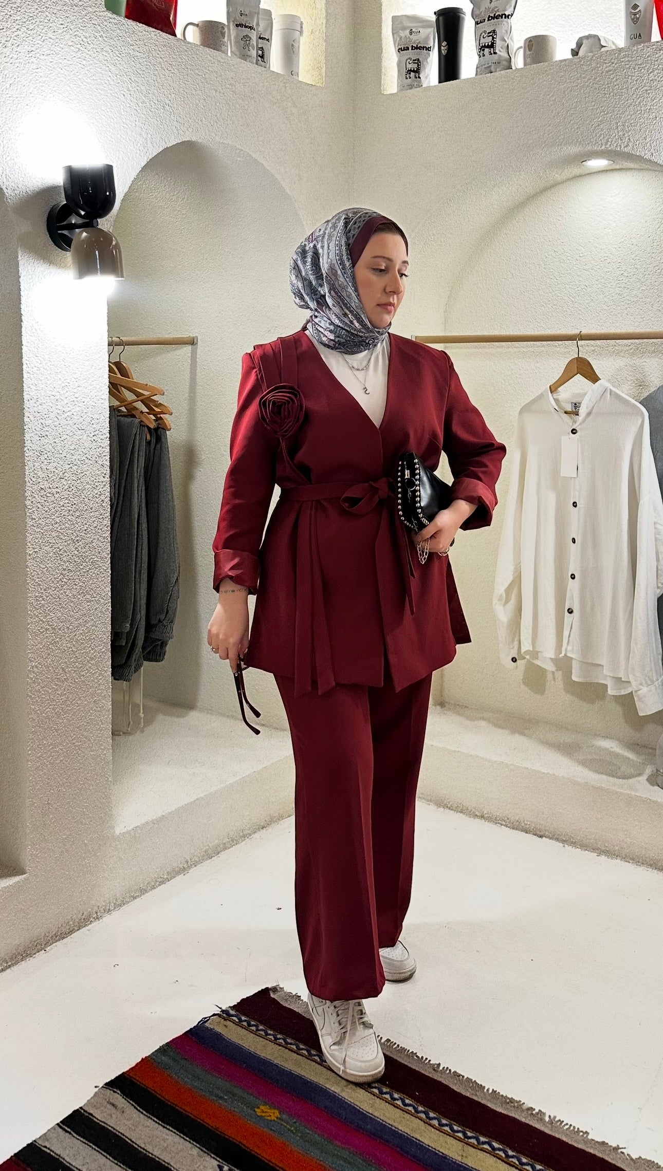Güllü Bordo Takım