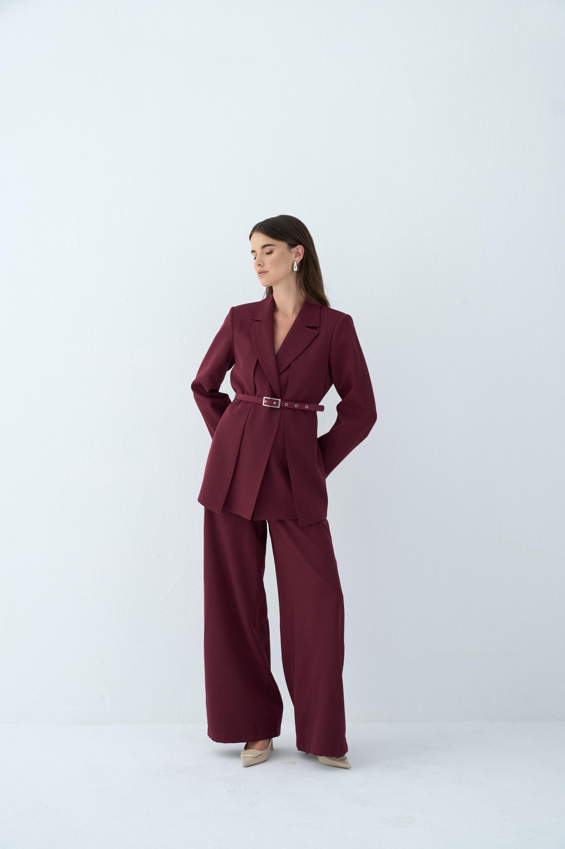 Kemer detay takım (bordo)